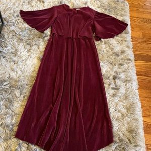 ASOS maternity nursing dress (burgundy)